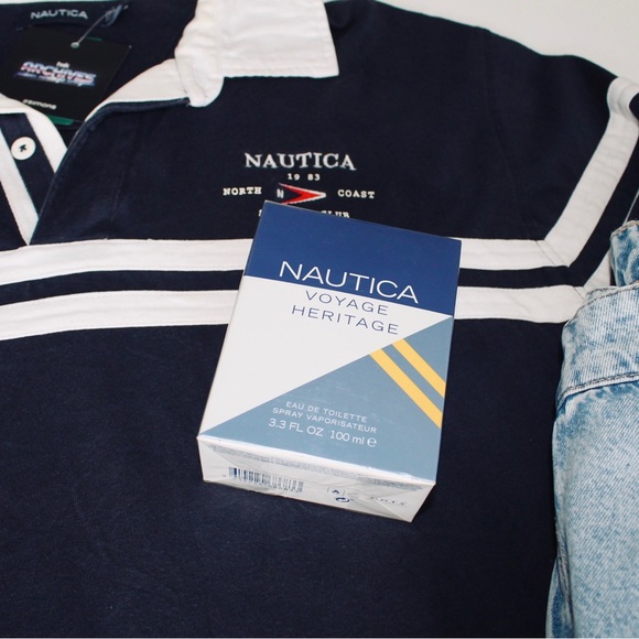 NAUTICA SAILING CLUB Vintage Rugby Polo + Nautica Voyage Heritage Spray - Picture 5 of 6